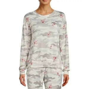🆕Secret Treasures Women's Hacci Camo Rose Sleep Lounge Shirt Top Sz 2XL 18W-20W